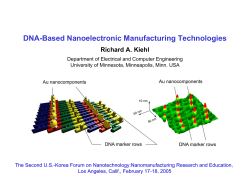 DNA-Based Nanoelectronics Manufacturing Technologies