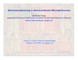Nanomanufacturing in Semiconductor Microelectronics