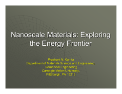 Nanostructured Materials: Exploring the Energy Frontier