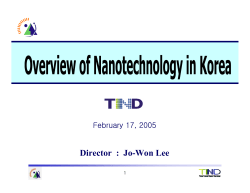 Overview of Nanotechnology in Korea