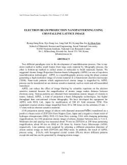 Topic: Electron Beam Projection Nanopatterning using Crystalline Lattice Image