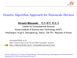 Genetic Algorithm Approach for Nanoscale Devices