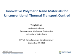 Innovative Nano Materials for Unconventional Thermal Transport Control