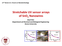 Stretchable UV sensor arrays of SnO2 nanowires