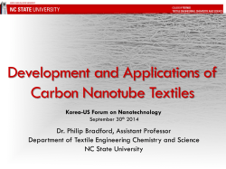 Development and Applications of Carbon Nanotube Textiles