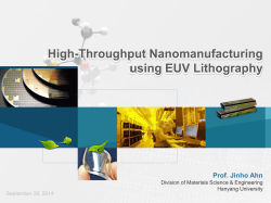 High-Throughput Nanomanufacturing using EUV Lithography