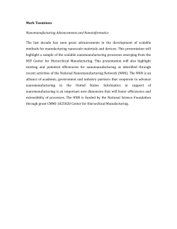 Nanomanufacturing Advancements and Nanoinformatics