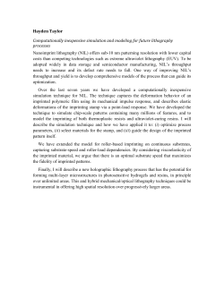 Computationally inexpensive simulation and modeling for future lithography processes