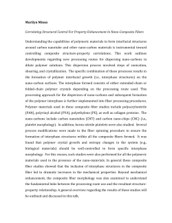 Correlating Structural Control For Property Enhancement In Nano-Composite Fibers
