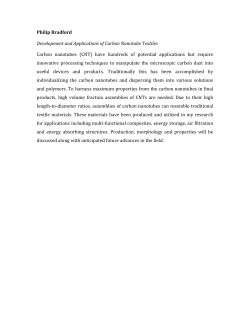 Development and Applications of Carbon Nanotube Textiles