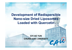 Development of Redispersible Nano-size Dried Liposomes Loaded with Quercetin