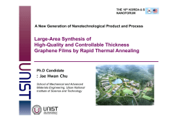 Large-Area Synthesis of High-Quality and Controllable Thickness Graphene Film by Rapid Thermal Annealing