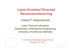 Laser-Enabled Directed Nanomanufacturing