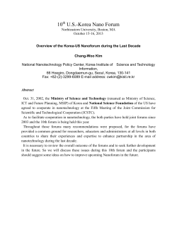 Overview of the Korea-US Nanoforum during the Last Decade