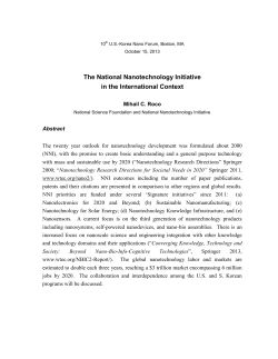 Topic: The NNI in the International Context