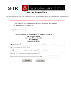 Transcript Request Form (G-TR)