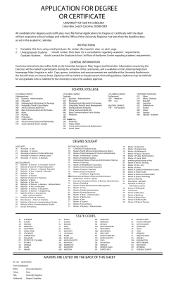 Application for Degree/Graduation (AS-126)