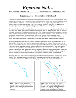 Riparian Notes 4: Riparian Barometers
