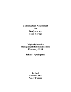 Management Recommendations, Mollusk Documents