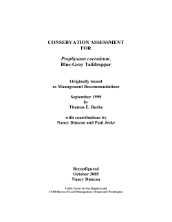 Management Recommendations, Mollusk Documents