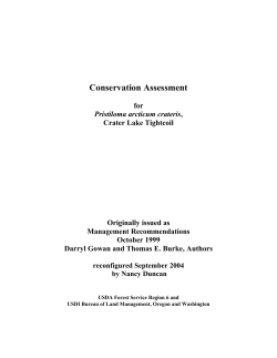 Conservation Assessment - 2005