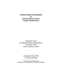 Management Recommendations, Mollusk Documents