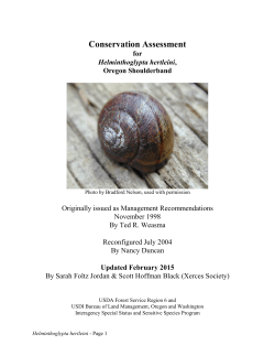 Conservation Assessment - 2015