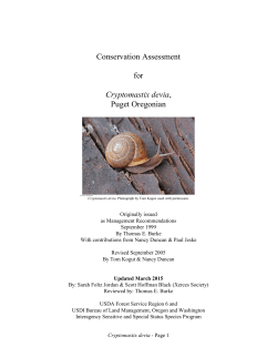 Conservation Assessment - 2015