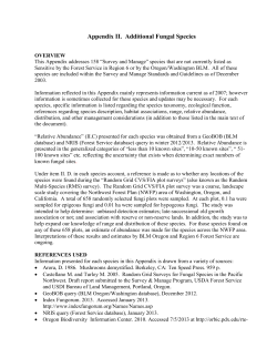 Attachment 2 - Additional Fungal Species