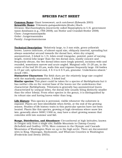 Species Fact Sheet