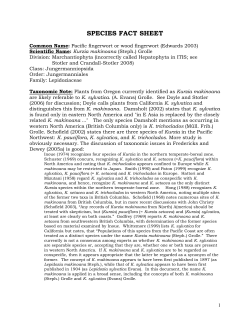 Species Fact Sheet
