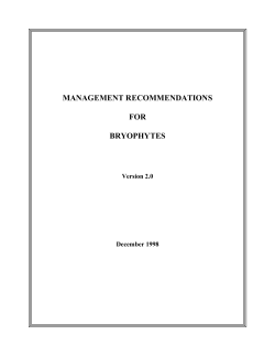 Attachment 1 - Management Recommendations for Bryophytes