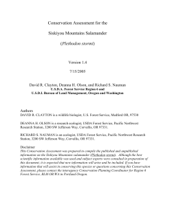 Conservation Assessment - 2005