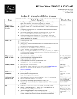 Step-by-step procedure to invite international visiting scholars to Pace