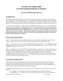 Tax Filing Guide