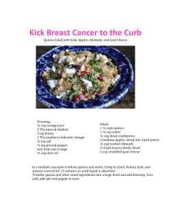 Quinoa Salad with Kale, Apples, Almonds and Goat Cheese