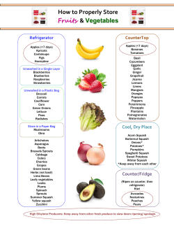 How to Properly Store Fruits and Vegetables