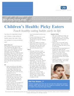 Children s Health: Picky Eaters