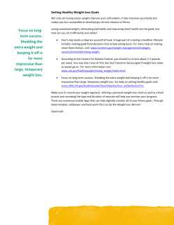 Setting Weight Loss Goals