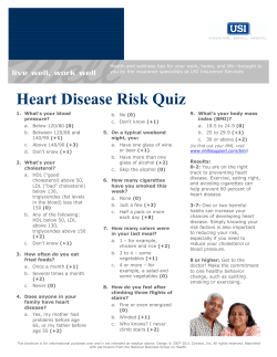 Heart Disease Risk Quiz