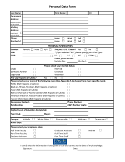 Personal Data Form