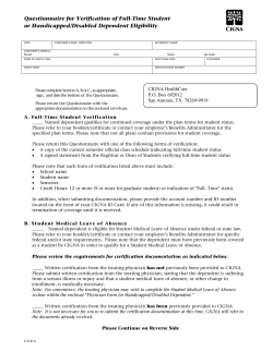 Student Verification Form