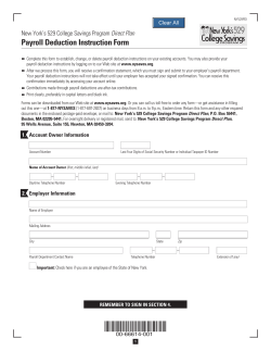 New York s 529 College Savings Payroll Deduction Authorization Form