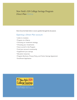 New York s 529 College Savings Enrollment Kit
