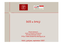 (presentation in Serbian)