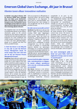 Emerson Global Users Exchange, Brussel