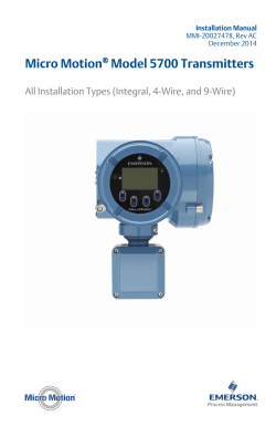 5700&nbsp;INSTALLATION MANUAL