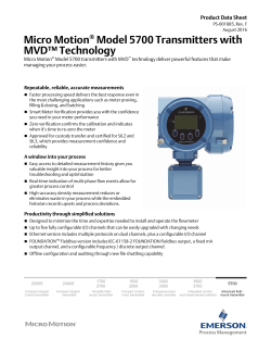 Model 5700 Transmitter Product data Sheet