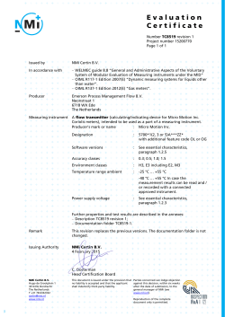 MID Certificate TC8519 Rev 1 Model 5700