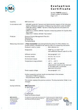 MID Certificate TC8519 Model 5700